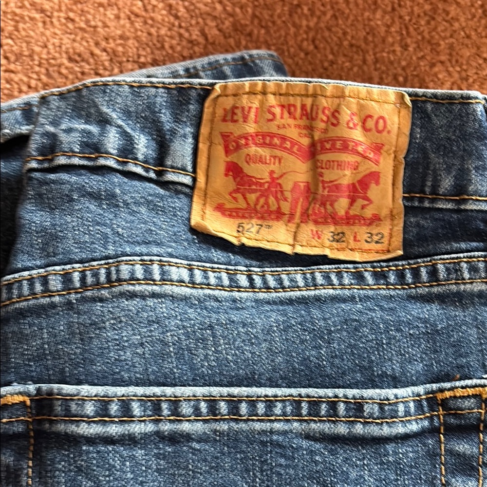 Levi's Blue Slim Straight Jeans with Vintage Faded Look